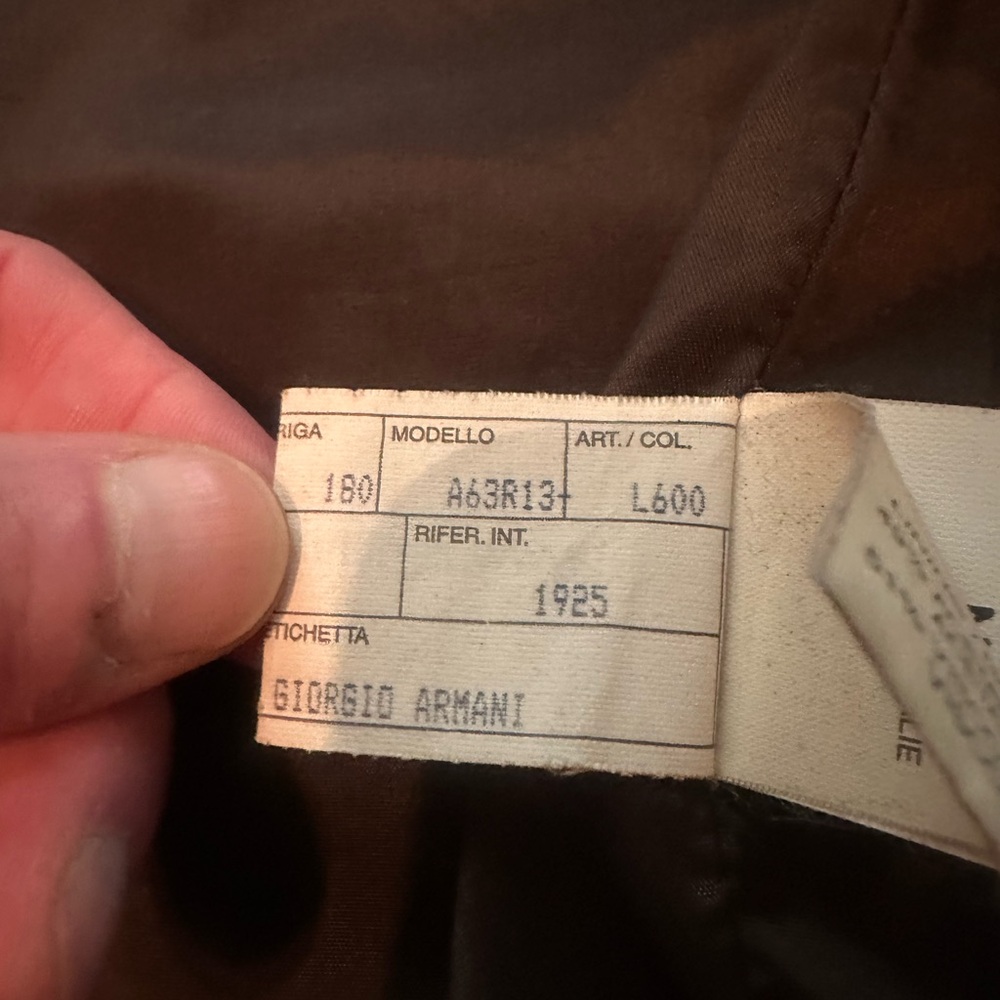 Armani Collezioni Dark Brown Lambskin Jacket - Picture 9 of 10